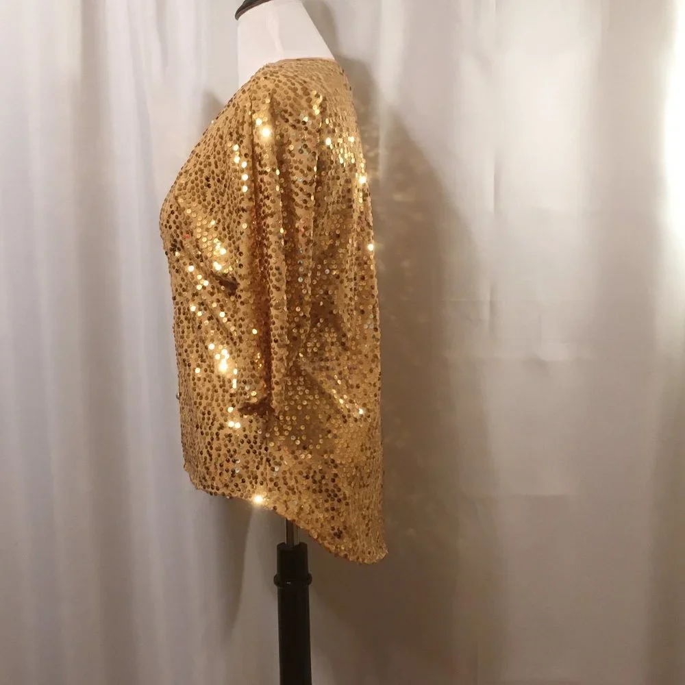 Fancy Sequined Blouse                    FREE SHIPPING - Picture 3 of 10